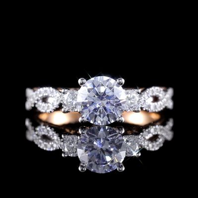 高端定制钻戒金托