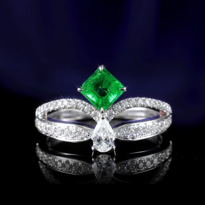 高端定制祖母绿女戒