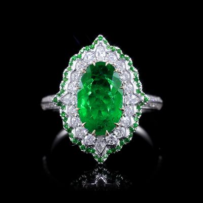 高端定制祖母绿女戒