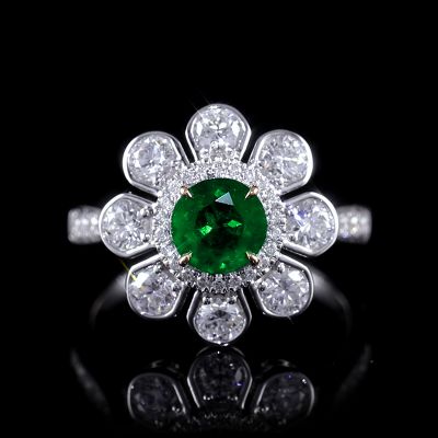 高端定制祖母绿女戒