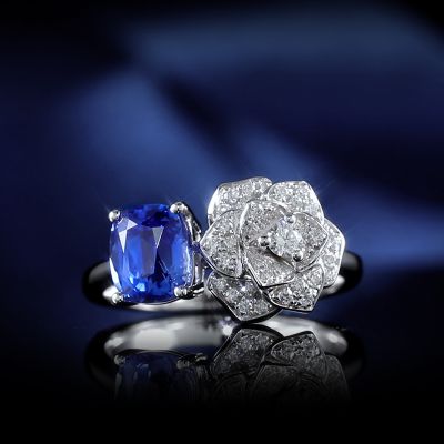 高端定制蓝宝石女戒