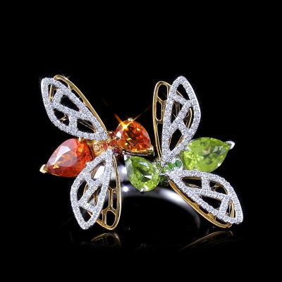 高端定制宝石女戒