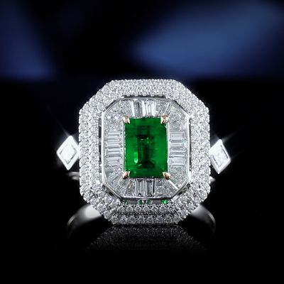 高端定制祖母绿女戒