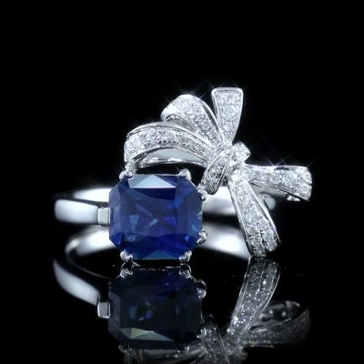 高端定制蓝宝石女戒