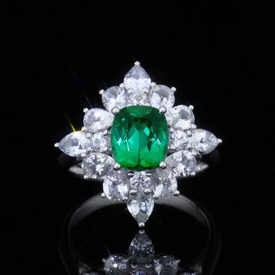 高端定制绿碧玺女戒