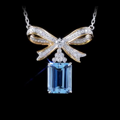 高端定制海蓝宝项链