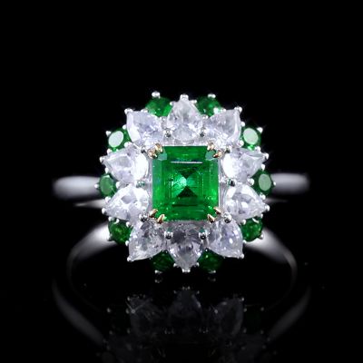 高端定制祖母绿女戒