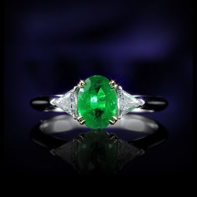 高端定制祖母绿女戒