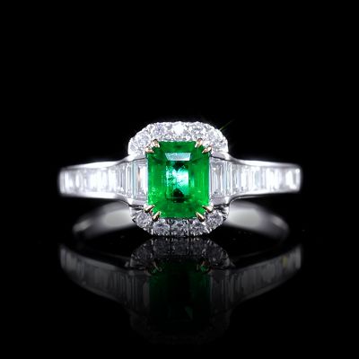 高端定制祖母绿女戒