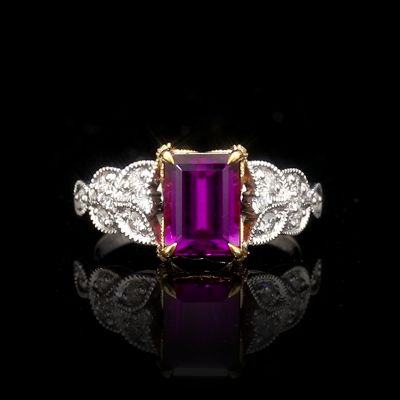 高端定制紫石榴女戒