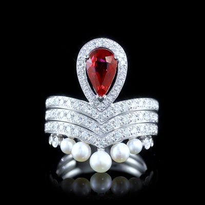 高端定制红宝石女戒