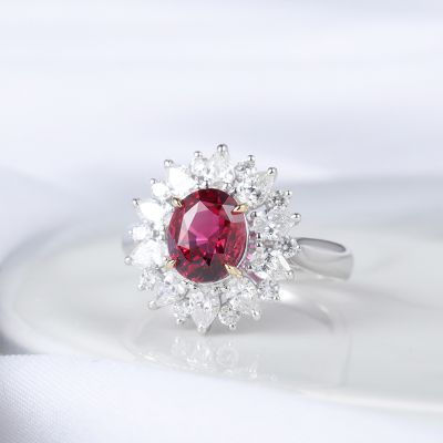 高端定制红宝石女戒