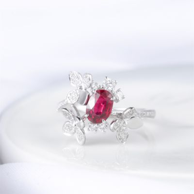 高端定制红宝石女戒