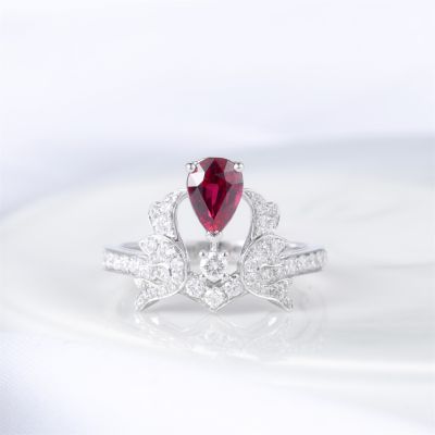 高端定制红宝石女戒