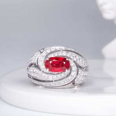 高端定制红宝石女戒