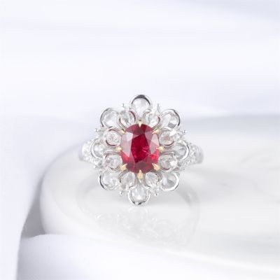 高端定制红宝石女戒