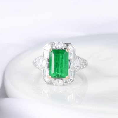 高端定制祖母绿女戒