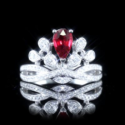 高端定制红宝石女戒