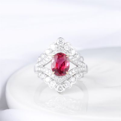 高端定制红宝石女戒