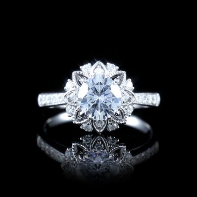 高端定制钻戒金托