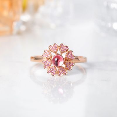 高端定制碧玺女戒