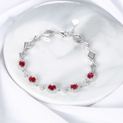 高端定制红宝石手链