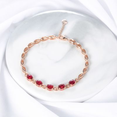 高端定制红宝石手链