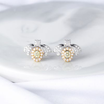 高端定制钻石耳钉