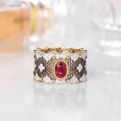 高端定制红宝石女戒