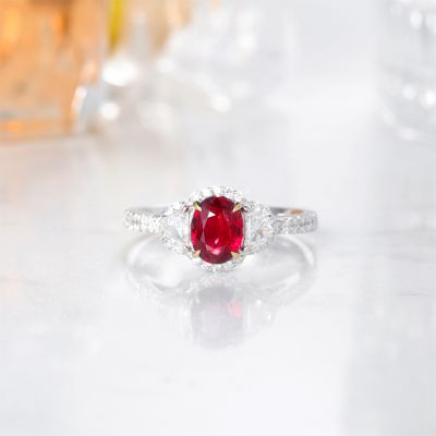 高端定制红宝石女戒