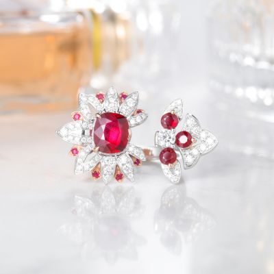 高端定制红宝石女戒